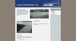 Desktop Screenshot of lucasconstructioninc.com