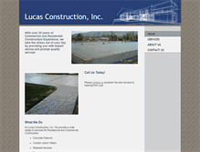 Tablet Screenshot of lucasconstructioninc.com